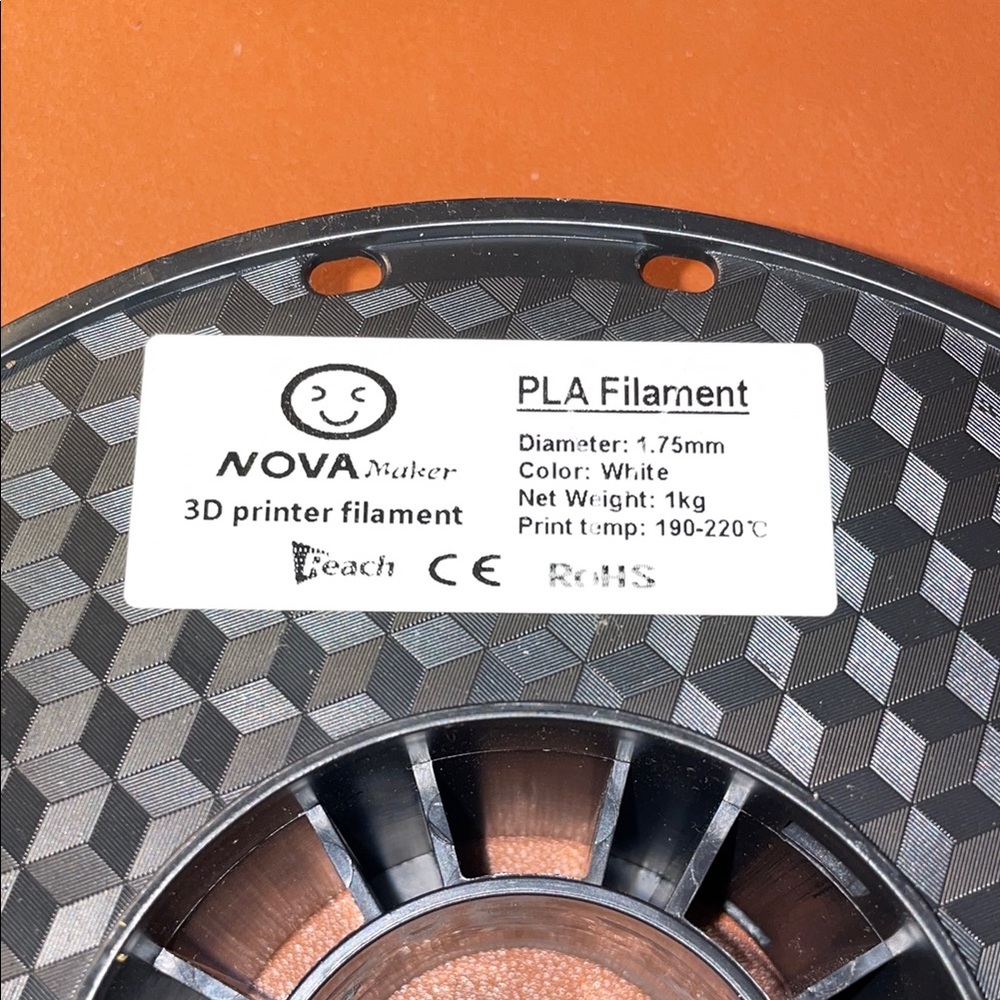 NOVA Maker PLA 3D Printer Filament - White Plus Extra!